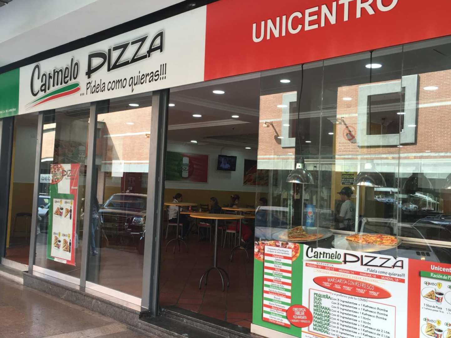 Carmelo Pizza (Unicentro), Caracas Restaurante Pizzería [Degusta]
